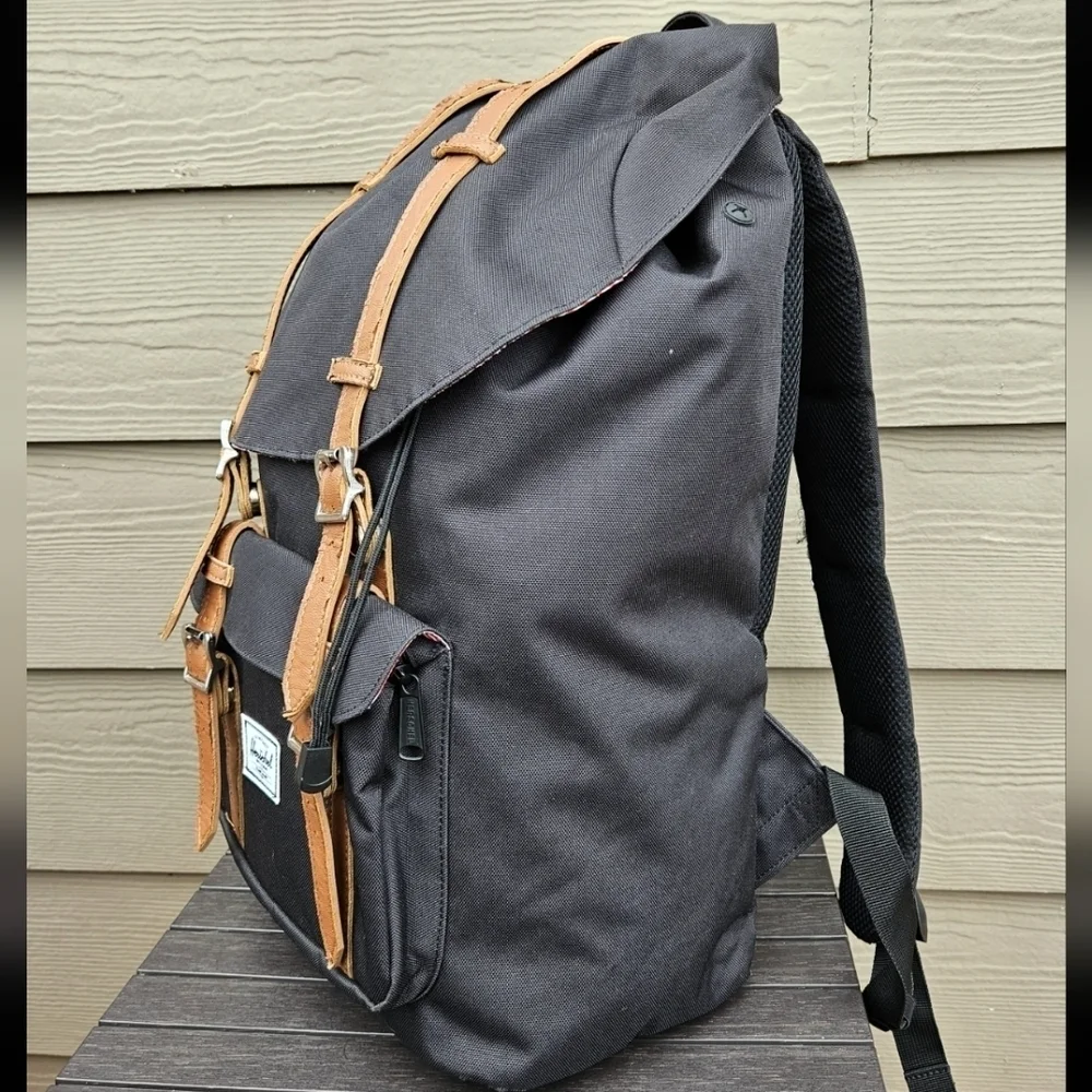 Herschel Little America Backpack Mid-Volume 21L Black Striped Laptop Bag Pack